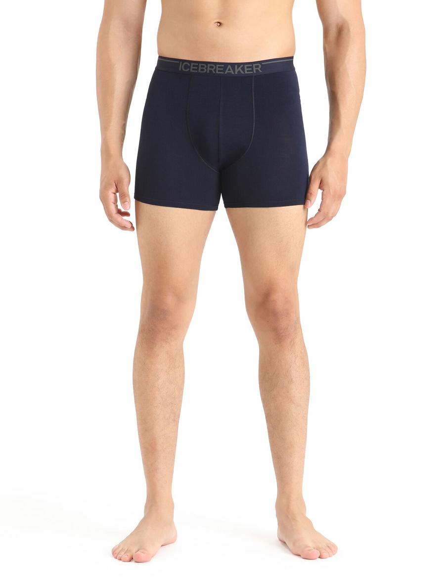 Icebreaker Merino Anatomica Boxers Férfi Fehérnemű Sötétkék | HU 1315QMAZ